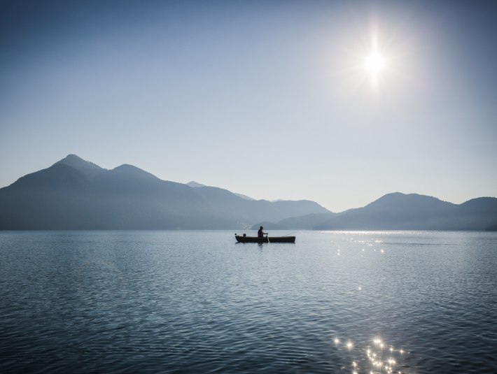 Fischerboot auf Walchensee, © Tourist Information Kochel a. See, Fotograf: Th. Kujat