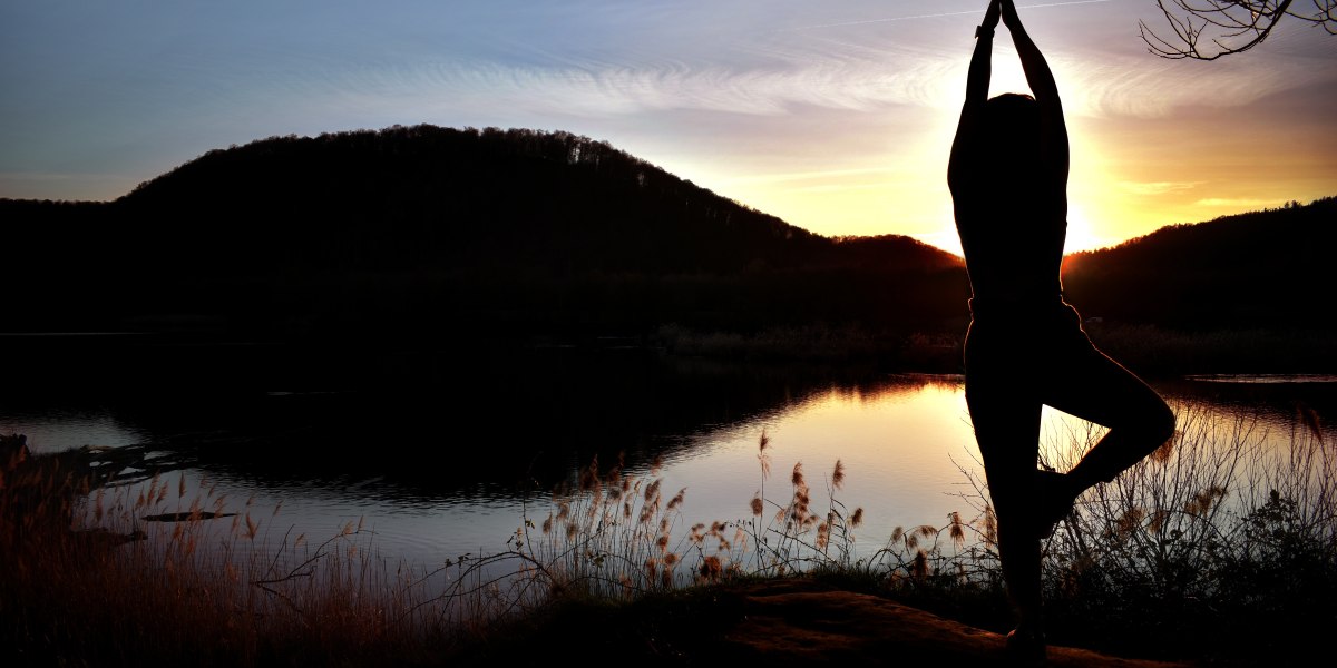 Yoga bei Sonnenuntergang, © Pixabay